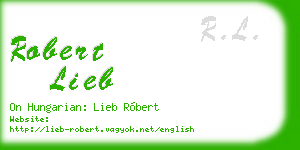 robert lieb business card